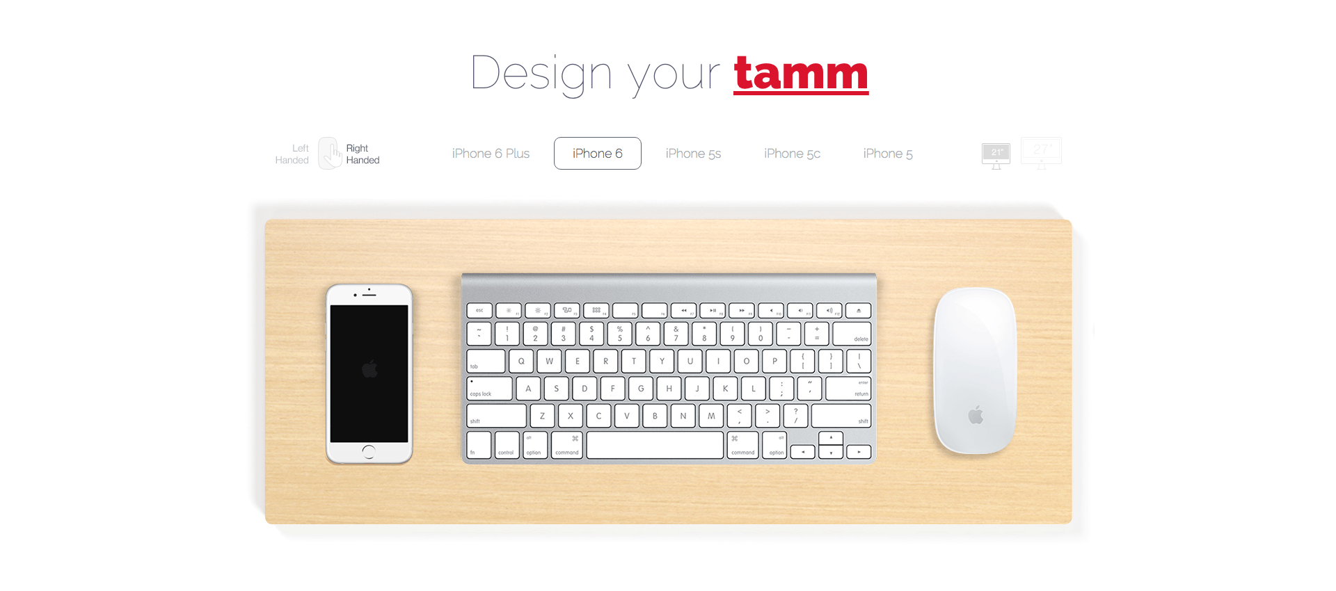 tamm - iPhone Dock & iMac Desk Organizer